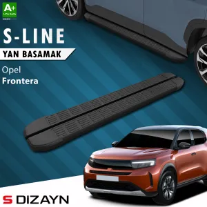 Opel Frontera 2025-Günümüz uyumlu S-Line Siyah Yan Basamak 183 Cm 2024 Üzeri A+ Kalite modelleri DRS Tuning'de. Kaliteli malzeme, hızlı kargo ve güvenli
