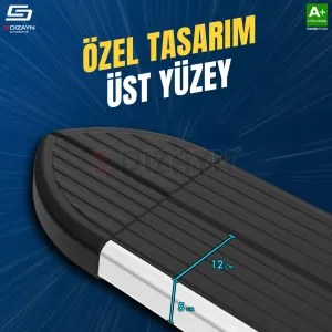 S-Dizayn Peugeot 5008 3 Elektrikli Skyline Aluminyum Yan Basamak 203 Cm 2024 Üzeri A+ Kalite thumb 3