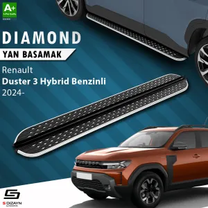 Dacia Duster 2024-Günümüz (P1310) uyumlu Renault 3 Hybrid Benzinli Diamond Krom Yan Basamak 183 Cm 2024 Üzeri A+ Kalite modelleri Oto Aksesuar Shop'de.