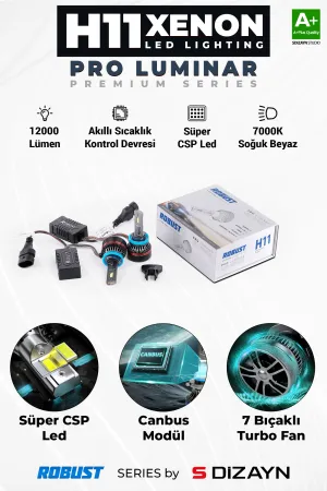 Universal uyumlu Pro Luminar H11 Led Xenon / 60W / 12000LM / 7000K A+ Kalite modelleri Oto Aksesuar Shop'de. Kaliteli malzeme, hızlı kargo ve güvenli