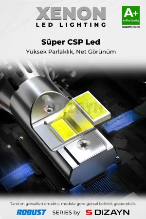 S-Dizayn Prime Plus 9006 Led Xenon / 45W / 12000 LM / 7000K A+ Kalite thumb 3