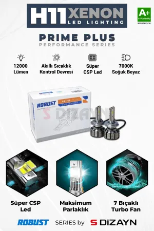 Universal uyumlu Prime Plus H11 Led Xenon / 45W / 12000 LM / 7000K A+ Kalite modelleri Oto Aksesuar Shop'de. Kaliteli malzeme, hızlı kargo ve güvenli
