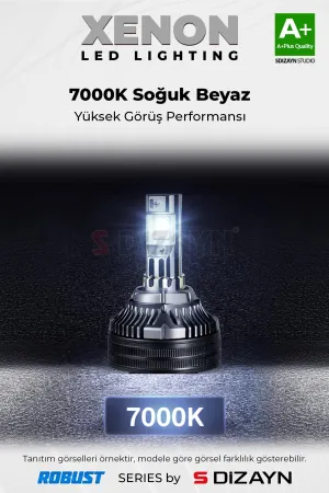 S-Dizayn Prime Plus H7 Led Xenon / 45W / 7000K A+ Kalite thumb 5